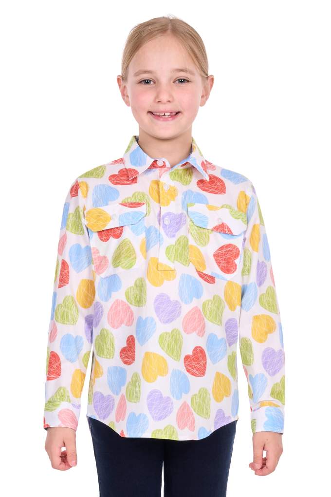 Hard Slog Kids Polly Hearts Workshirt