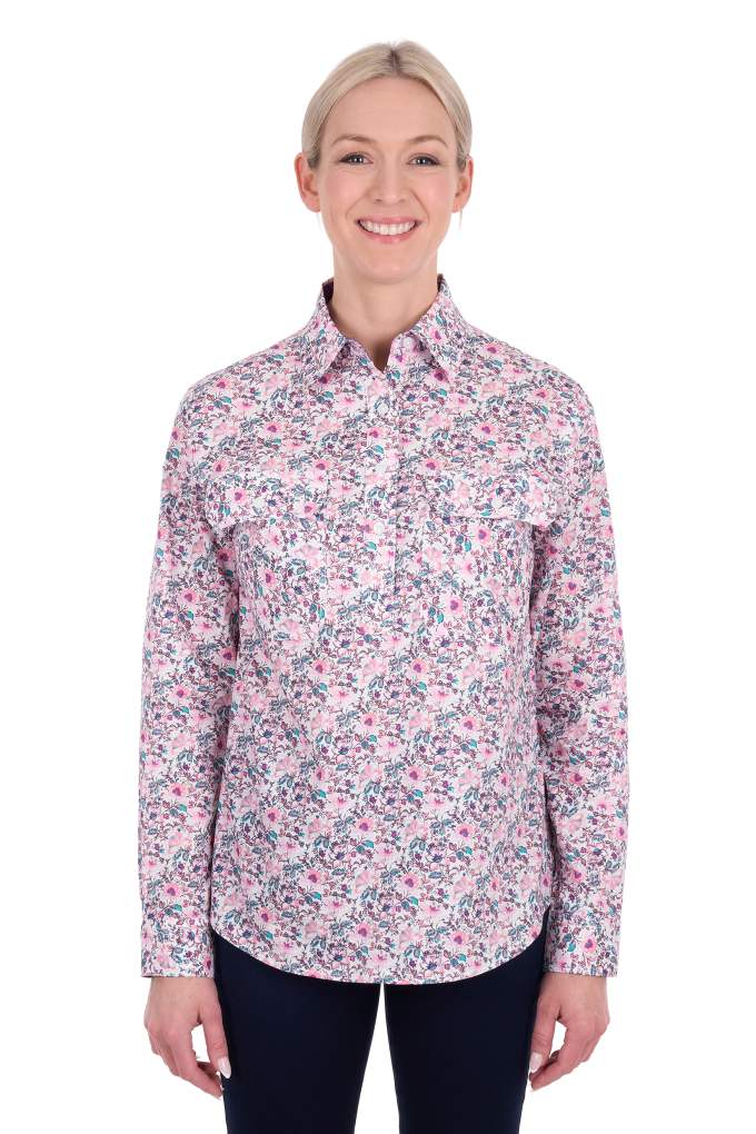 Hard Slog Ladies Joyce Floral Workshirt