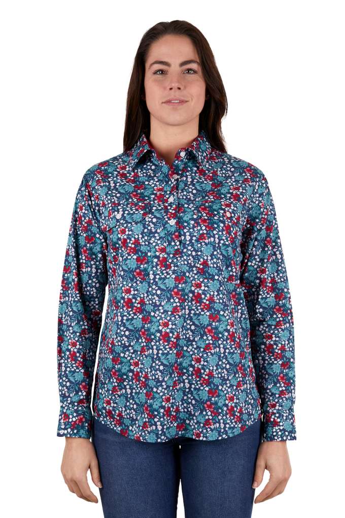 Hard Slog Ladies Loris Half Placket Workshirt