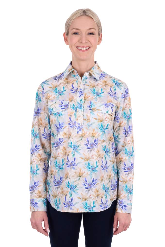 Hard Slog Ladies Meadow Floral Workshirt