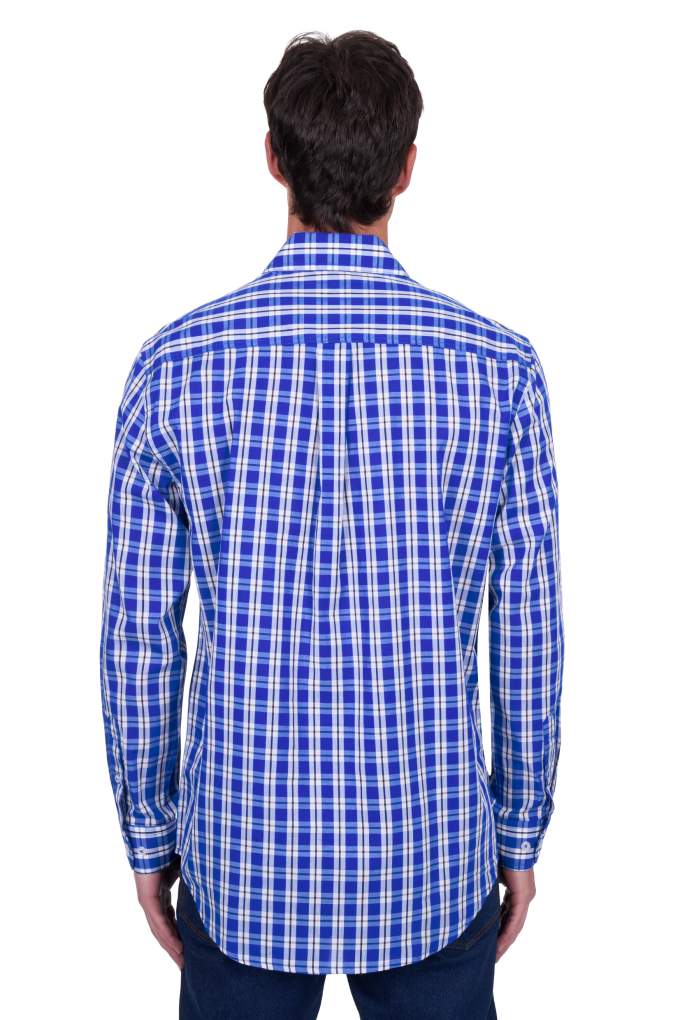 Hard Slog Mens Levers Plaid Half Button Shirt