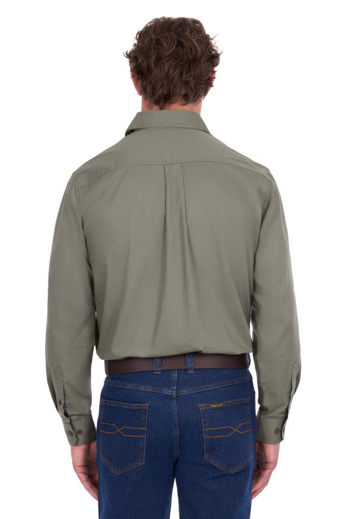 Hard Slog Mens Half Button Lightweight Workshirt