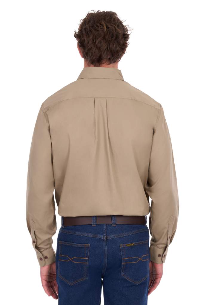 Hard Slog Mens Half Button Lightweight Workshirt