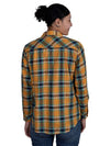 JCA Ladies Abbey Mustard/Navy Plaid Full Button Workshirt