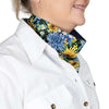 JCA Carlee Blue Bouquet/Blue Double Sided Scarf