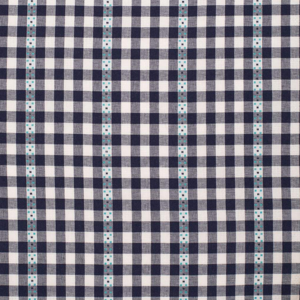 JCA Carlee Patriot Blue &amp; White/Vista Blue &amp; White check Double Sided Scarf