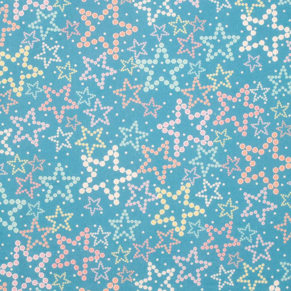 JCA Carlee Swedish Blue Stars/Fuchsia Stars Double Sided Scarf