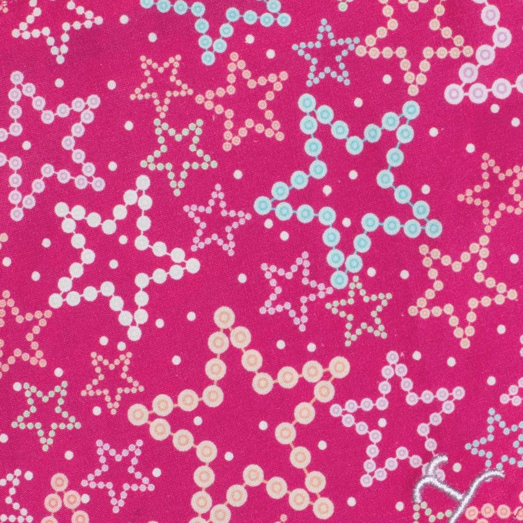 JCA Carlee Swedish Blue Stars/Fuchsia Stars Double Sided Scarf