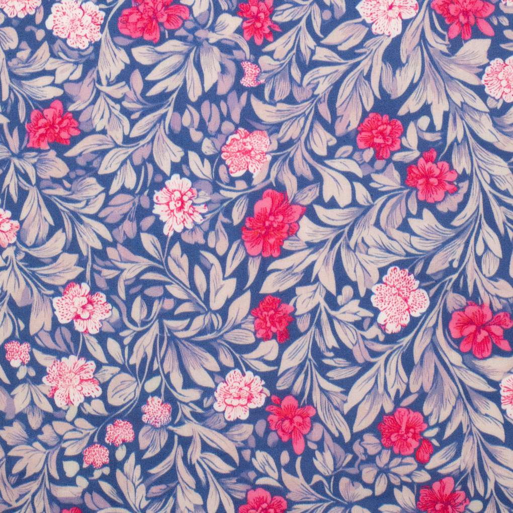 JCA Ladies Georgie Blue Chrysanthemum/Rose Workshirt