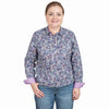 JCA Ladies Georgie Navy Babies Breath/Orchid Shirt