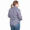 JCA Ladies Georgie Navy Babies Breath/Orchid Shirt