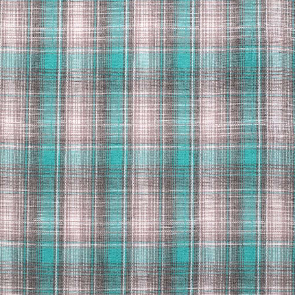 JCA Girls Harper Capri Turquoise &amp; Slate Check Workshirt