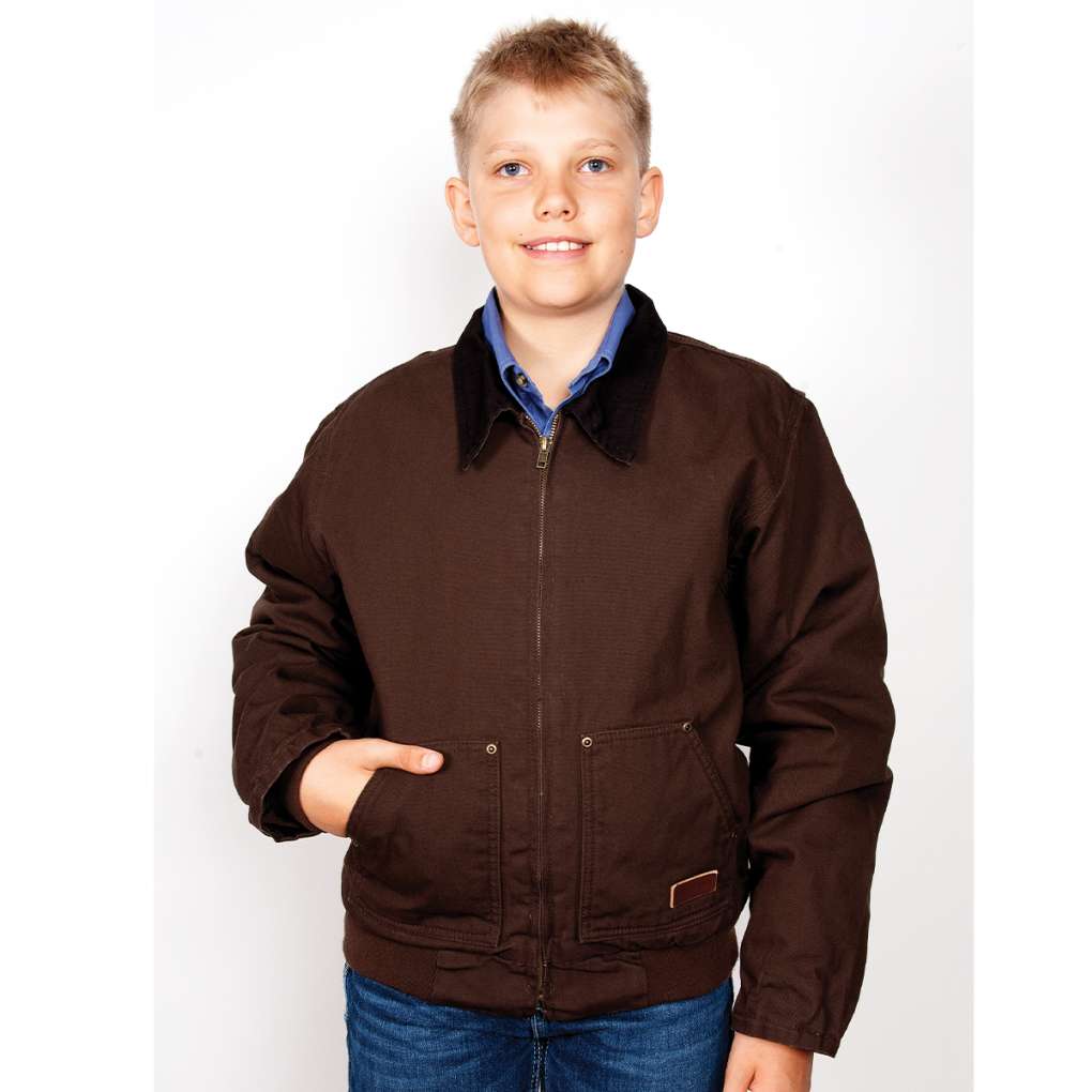 Just Country Junior Diamantina Jacket Chocolate