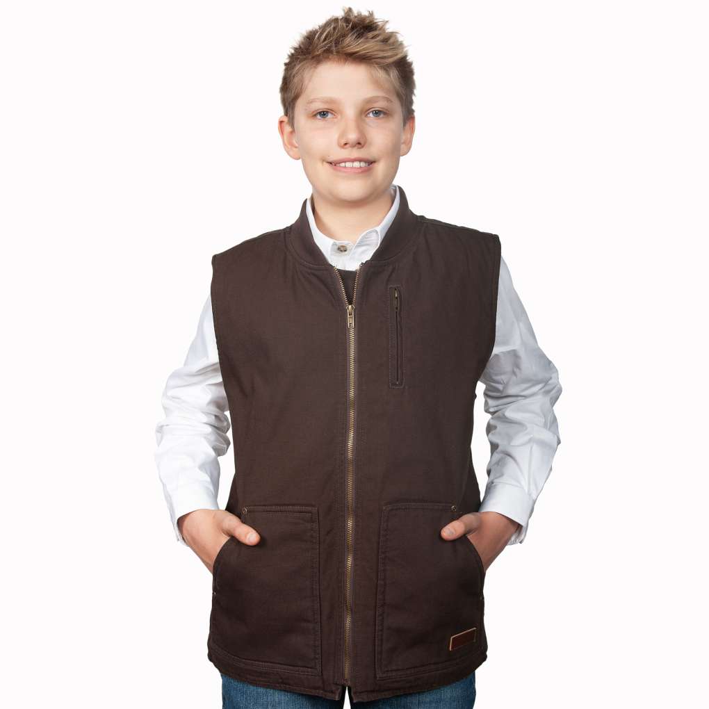 Just Country Junior Diamantina Vest Chocolate