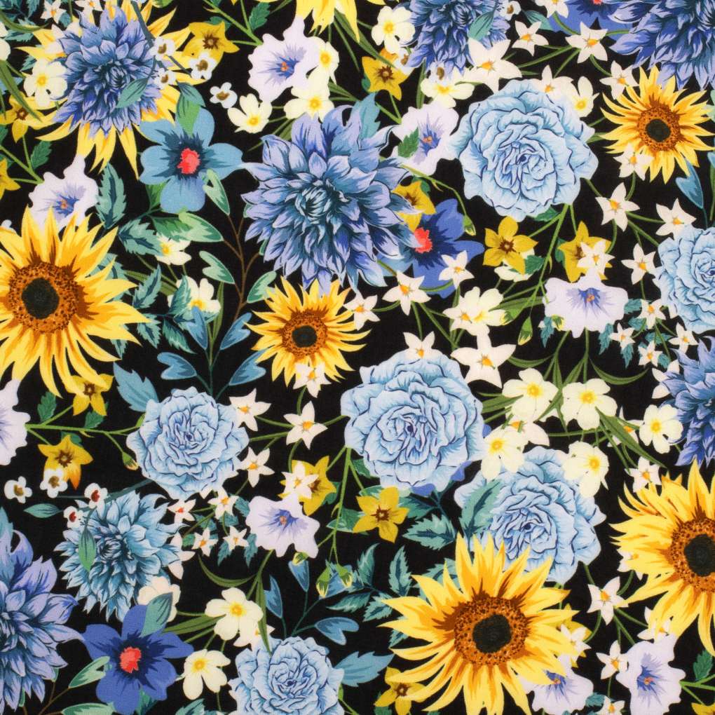 JCA Ladies Abbey Blue Bouquet/Blue Workshirt