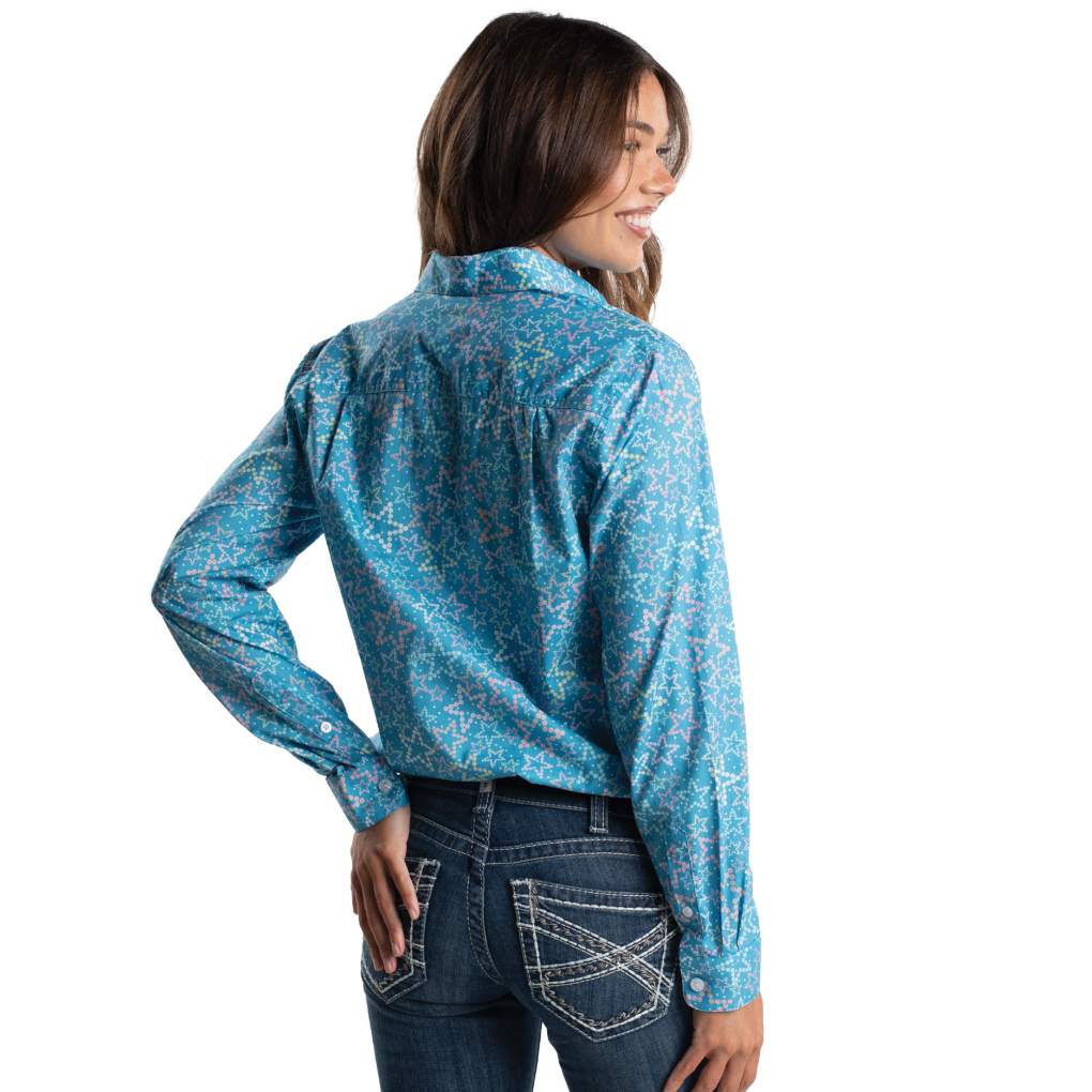 JCA Ladies Georgie Swedish Blue Stars Workshirt