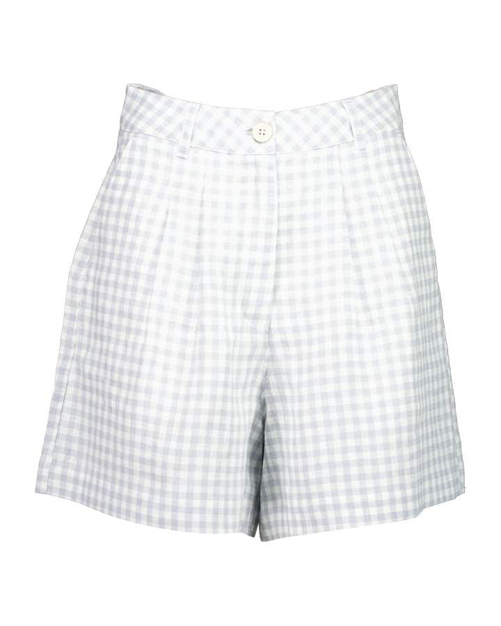 Swanndri Ladies Leila Linen Shorts Iceberg Gingham