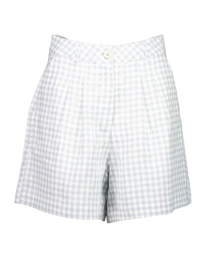 Swanndri Ladies Leila Linen Shorts Iceberg Gingham