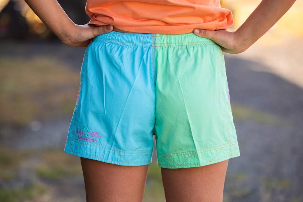 Mary G Old School Aust Cotton Panel Shorts