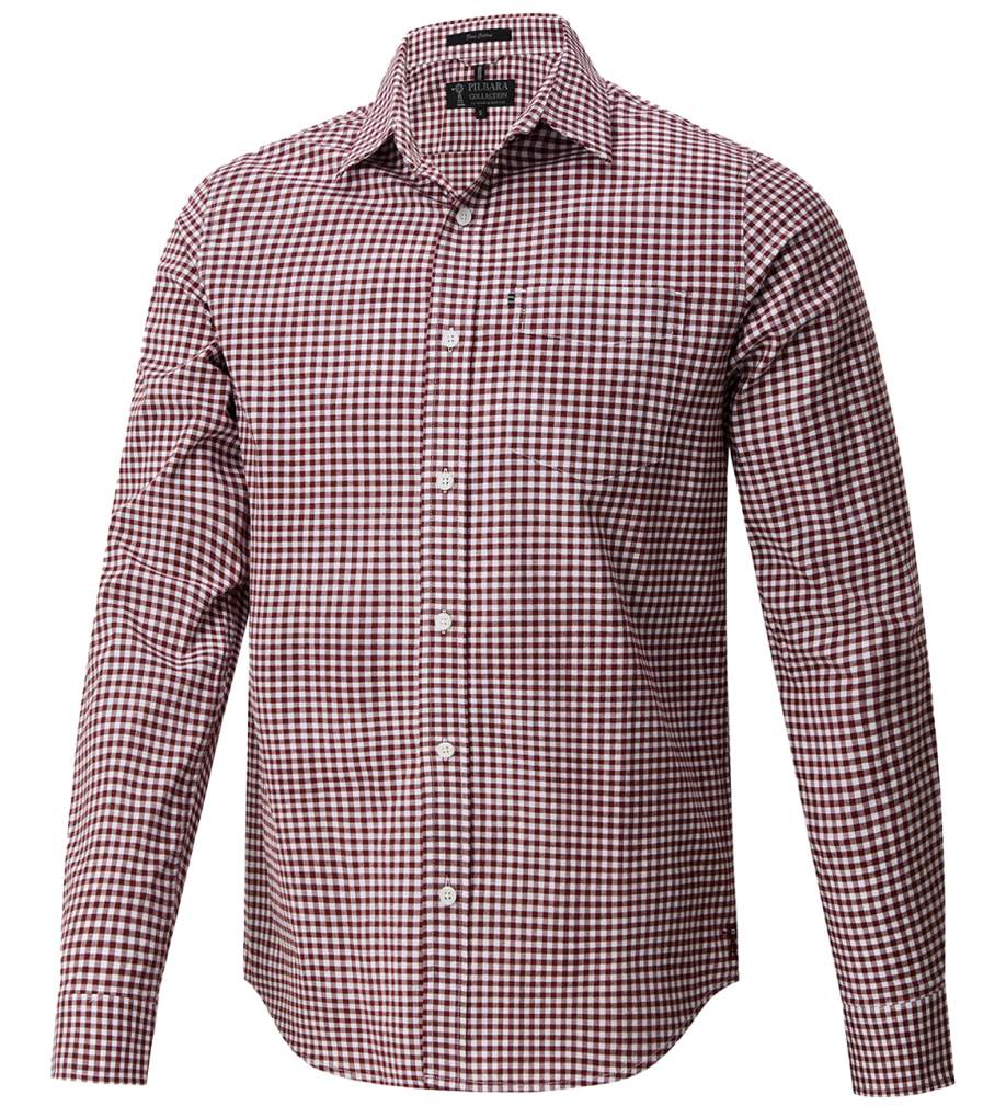 Ritemate Pilbara Mens Gingham Ochre/White Shirt