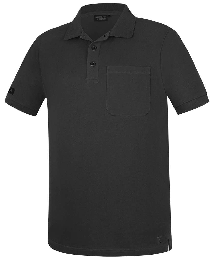 Ritemate Pilbara Mens Classic Pocket Charcoal Polo