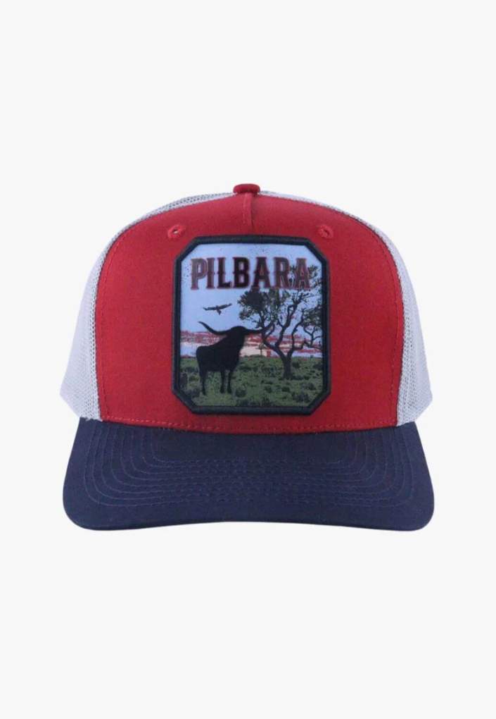 Pilbara Outback Cap Rust Red/Grey