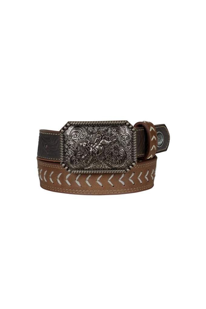 Pure Western Kids Terrence Belt Tan/Chocolate