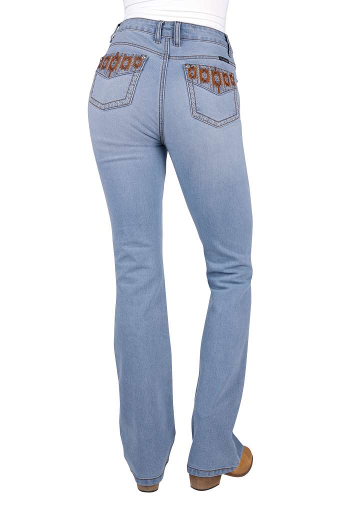 Pure Western Ladies Liz High Rise Jeans 34 Leg
