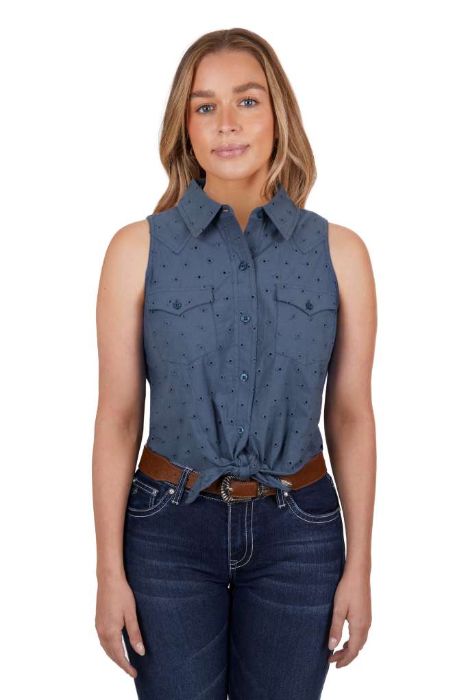 Pure Western Ladies Lola Western Sleeveless Shirt