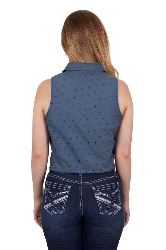 Pure Western Ladies Lola Western Sleeveless Shirt