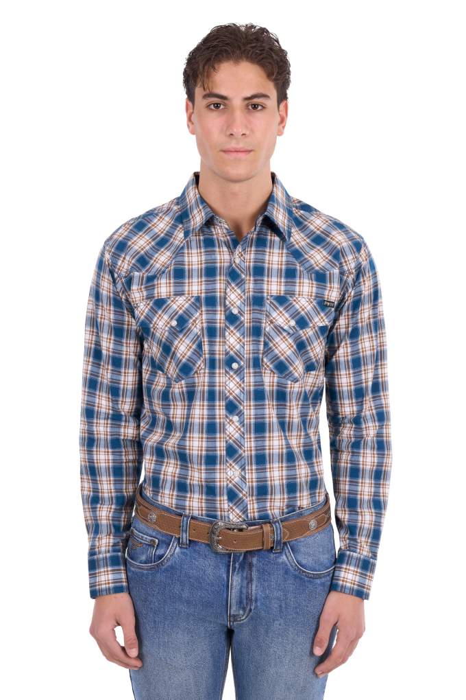 Pure Western Mens Todd Plaid Shirt