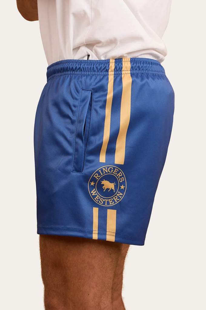 Ringers Western Mens Ringers Footy Shorts Blue
