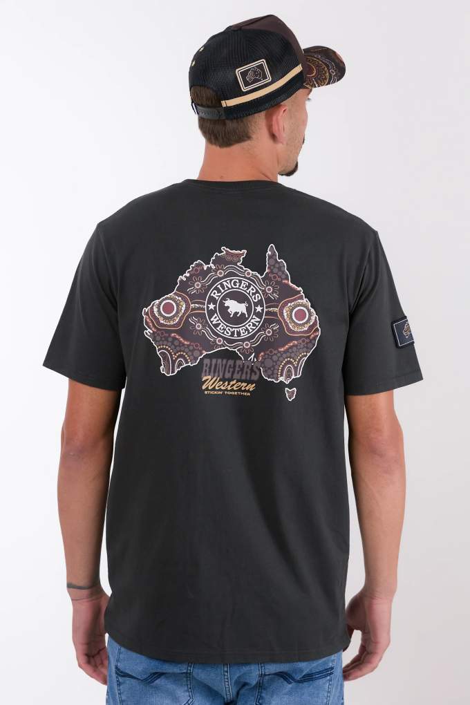 Ringers Western Mens Garbala Washed Black Tee