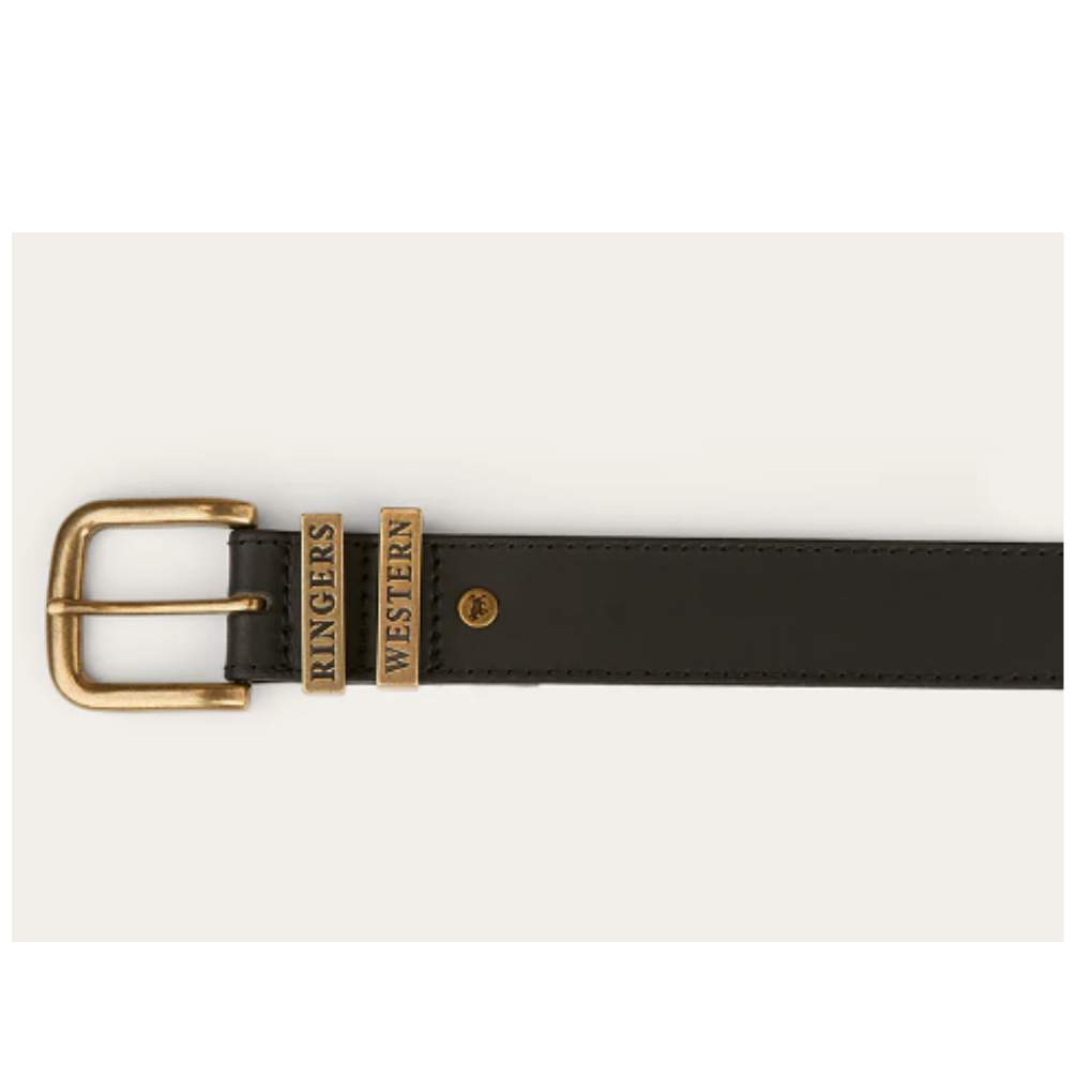 Ringers Western Mens James Belt Black/Gold