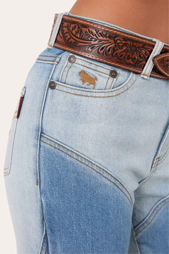 Ringers Western Ladies Francesca Long High Rise Vintage Light Blue