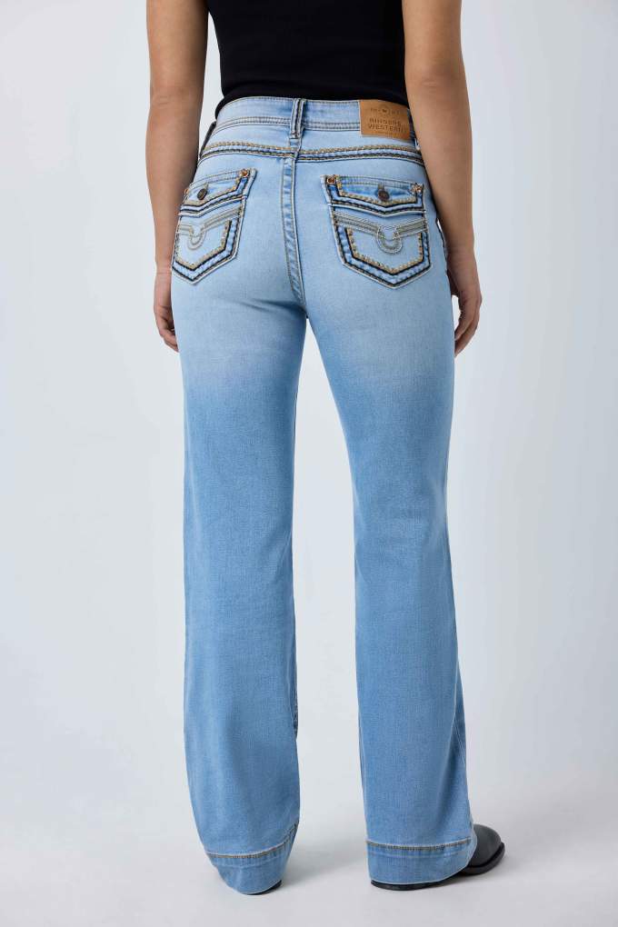 Ringers Western Ladies Indi Reg Rodeo Saddle Stitch Hi Rise Jeans