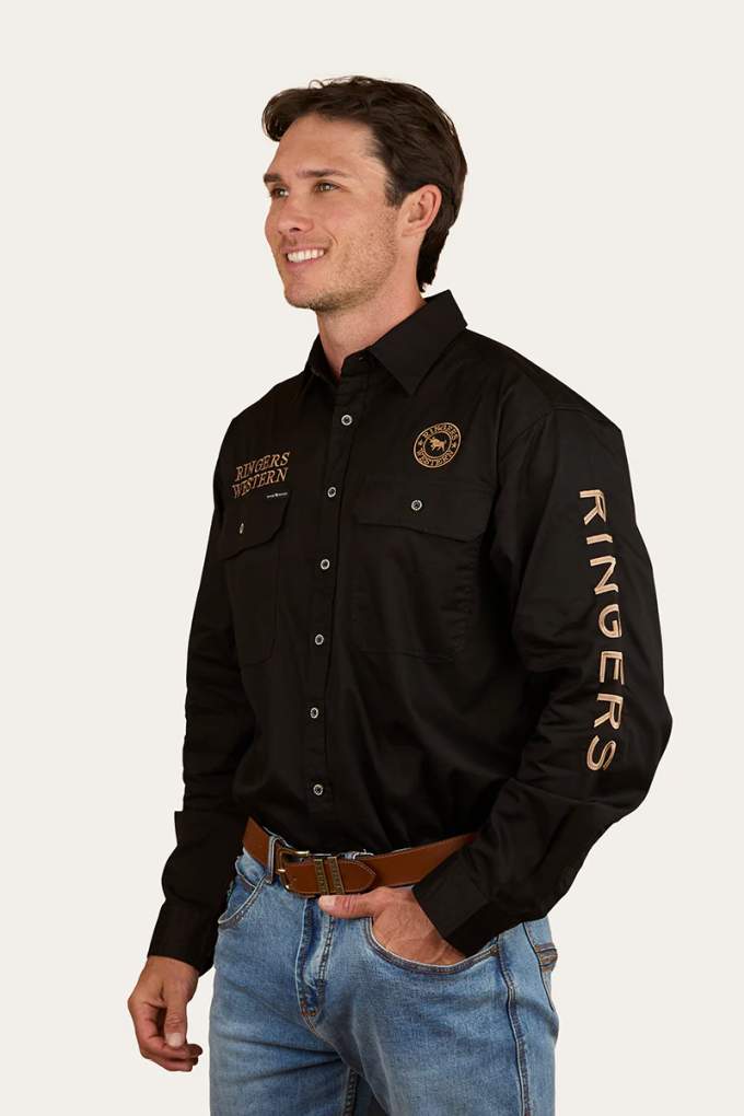 Ringers Western Mens Hawkeye Workshirt Black/Clay