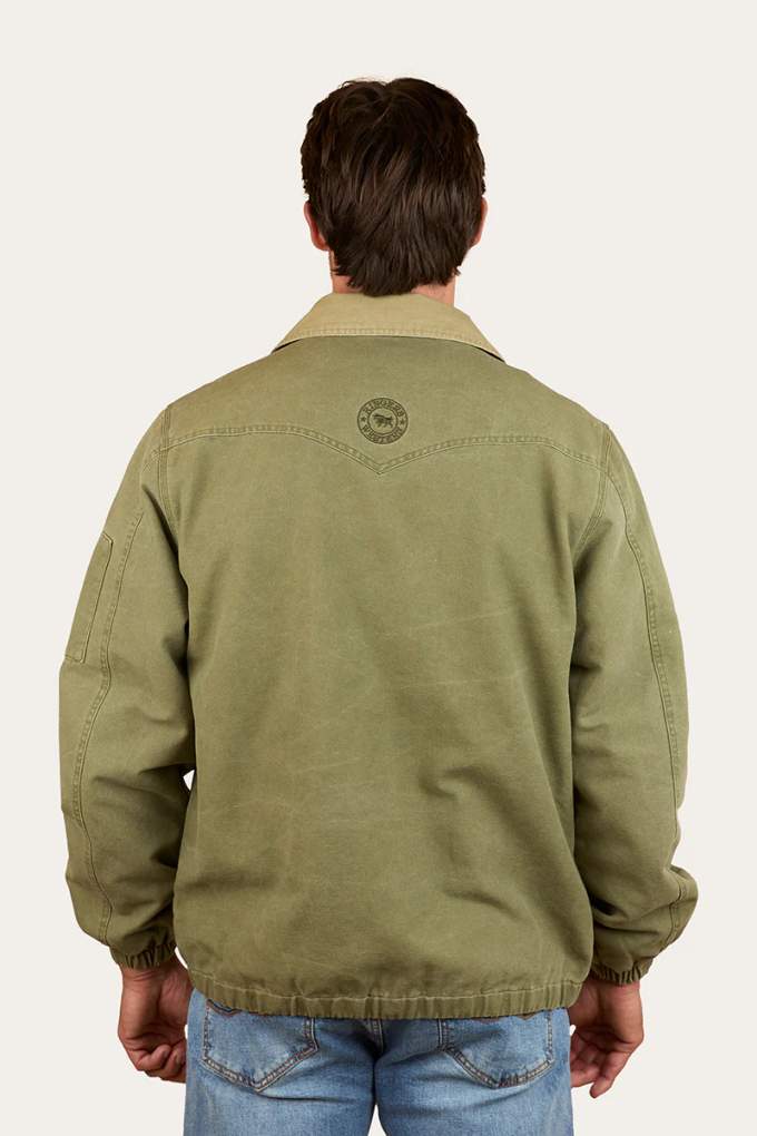 Ringers Western Mens Suffolk Western Bomber Jacket Military Green