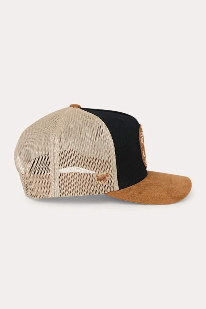 Ringers Western Outback Hide Roadhouse Black/Dark Tan Trucker Cap