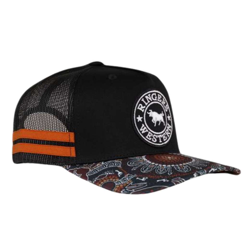 Ringers Western Walkabout Warrior Trucker Cap Black
