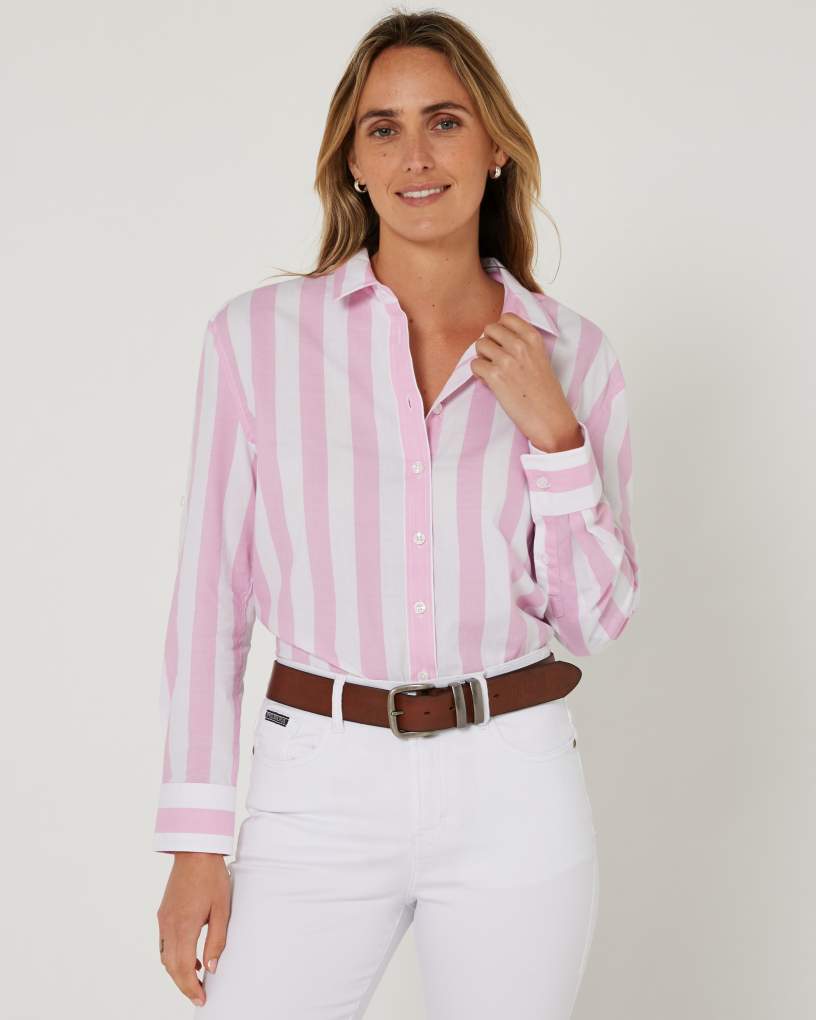 Ritemate Pilbara Ladies Jacquelin Striped Classic Shirt