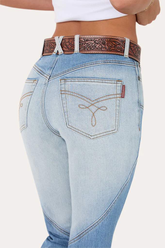 Ringers Western Ladies Francesca Reg High Rise Vintage Light Blue