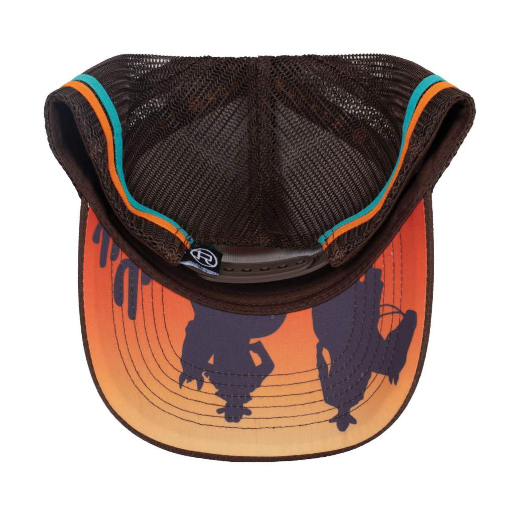 Roper Cowfolk Sunset Trucker Cap Chocolate