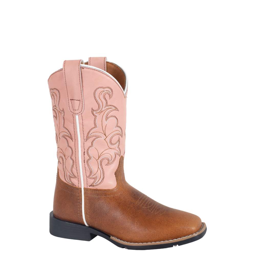 Roper Big Kids Gabriel Tan/Pink Leather