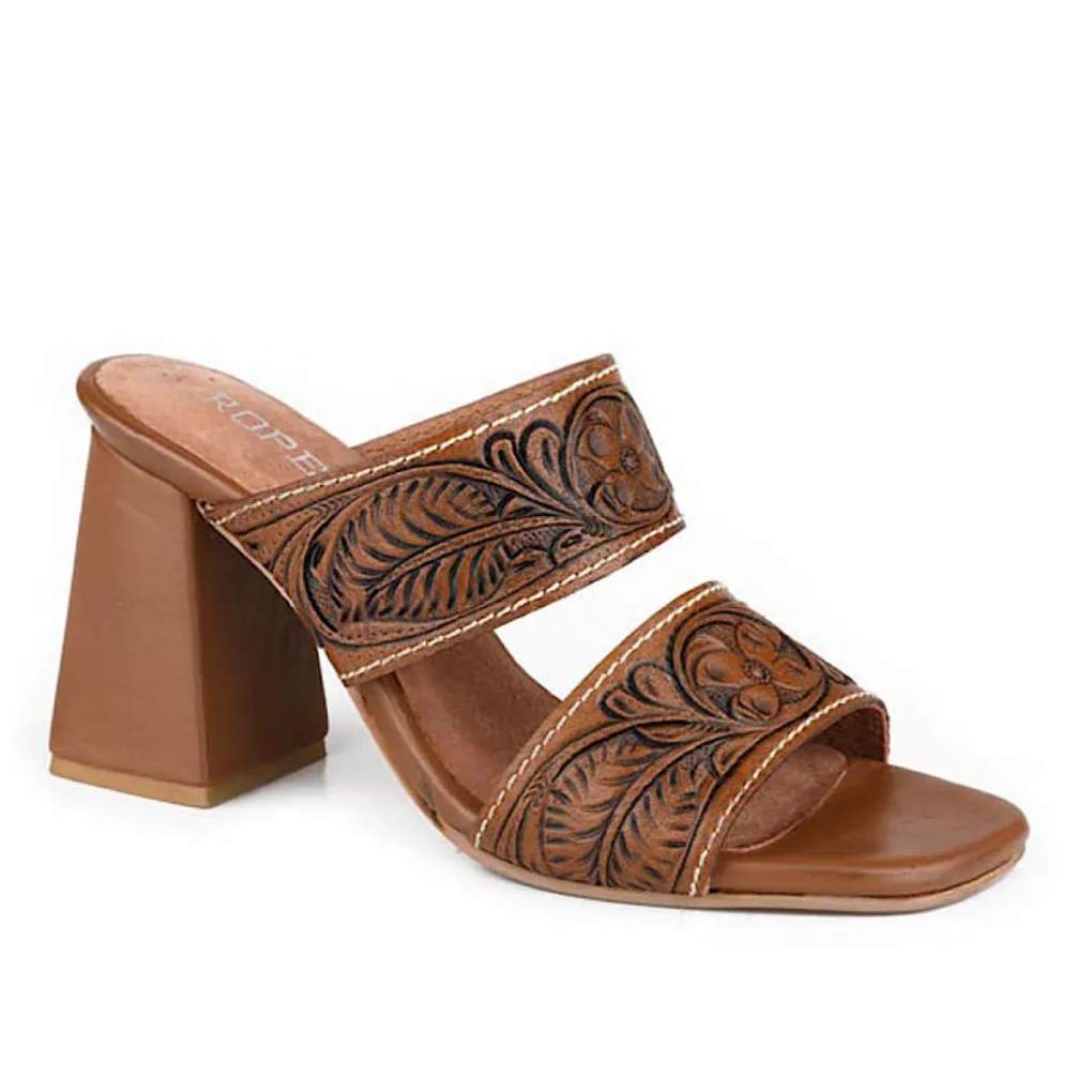 Roper Ladies Stella Tan Tooled Leather