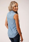 Roper Ladies Studio West Embroided Sleeveless Top