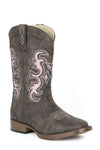 Roper Kids Lexi Chocolate/Pink Glitter