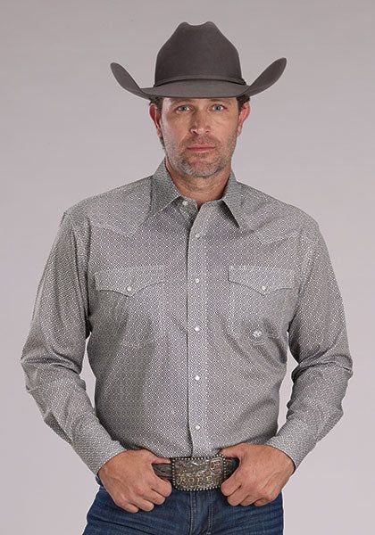 Roper Mens Amarillo Western Geo Print 01225430 Shirt