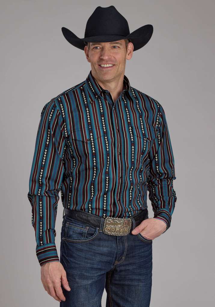 Roper Mens Vintage Arrow Stripe Shirt