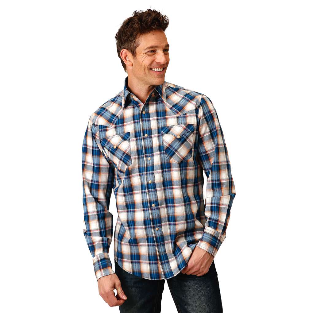 Roper Mens West Made Plaid Shirt 01062756